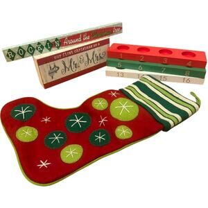 Funky, Vintage MCM Inspired Holiday Home Décor Lot - Signs, Pillows, & More!